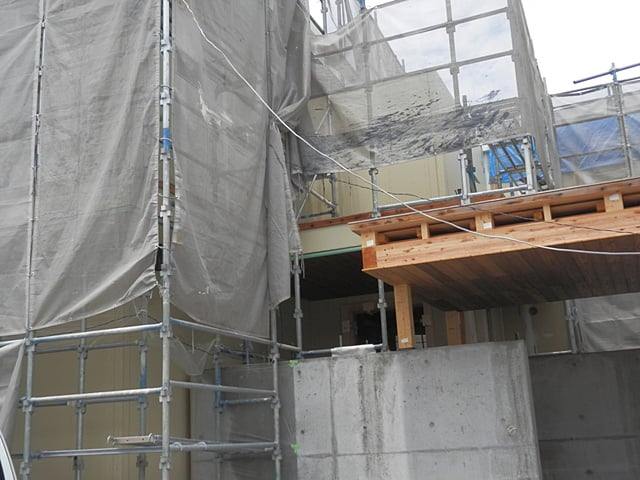 Siding construction of the outer wall