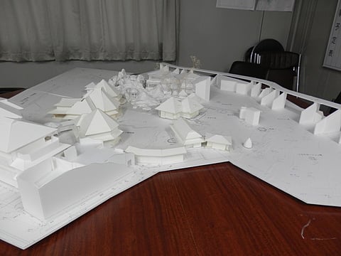 研修施設「E」の建物模型